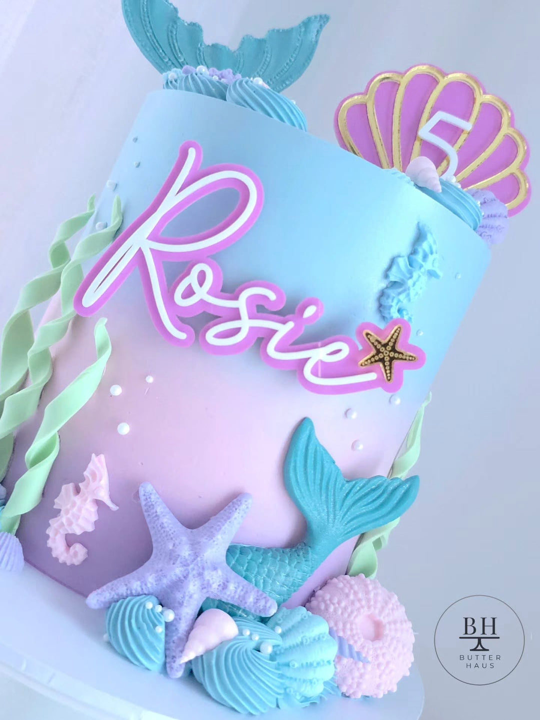 Mermaid Shell Birthday Cake