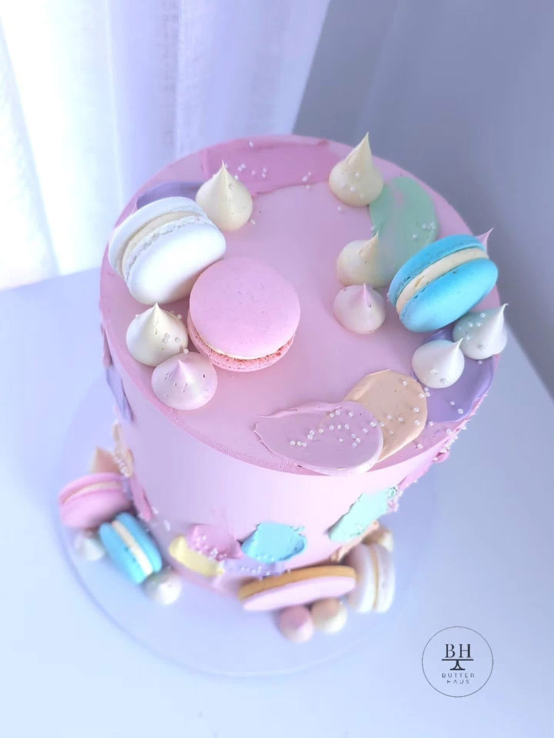 Pastel Brushstroke Birthday Cake