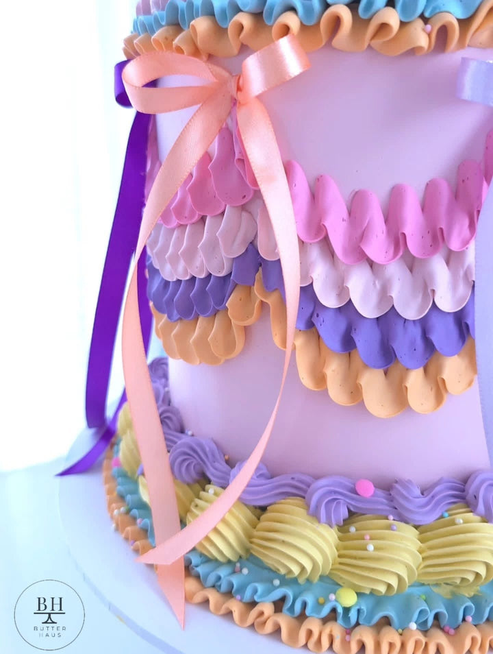 Vintage Fun and Bows Birthday Cake