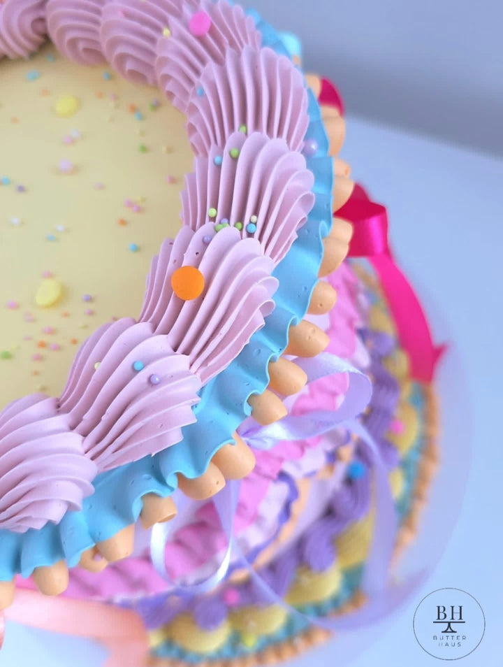 Vintage Fun and Bows Birthday Cake