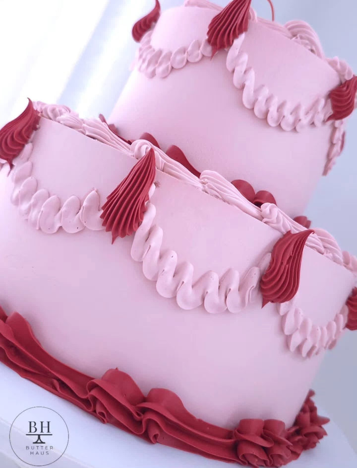 Cherry On Top Vintage Two Tier Cake