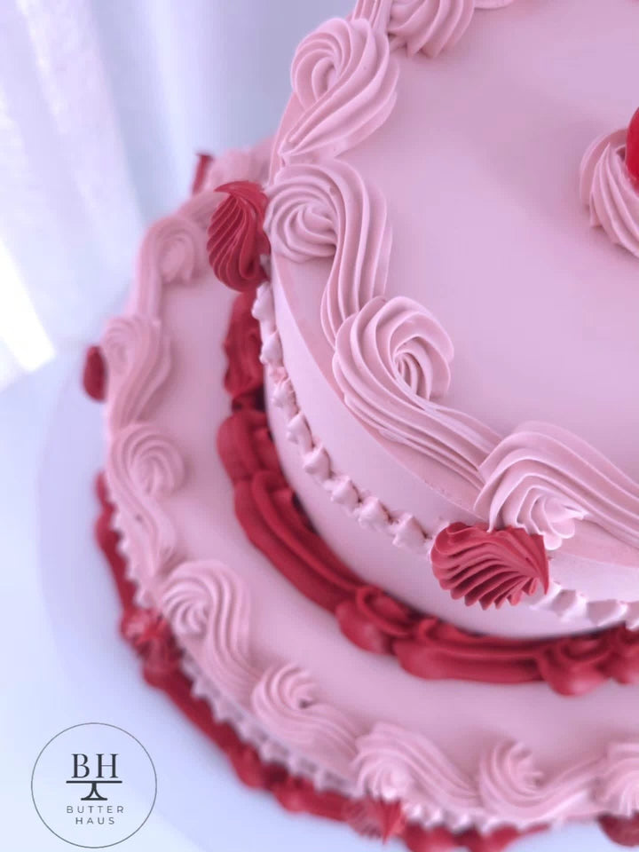 Cherry On Top Vintage Two Tier Cake
