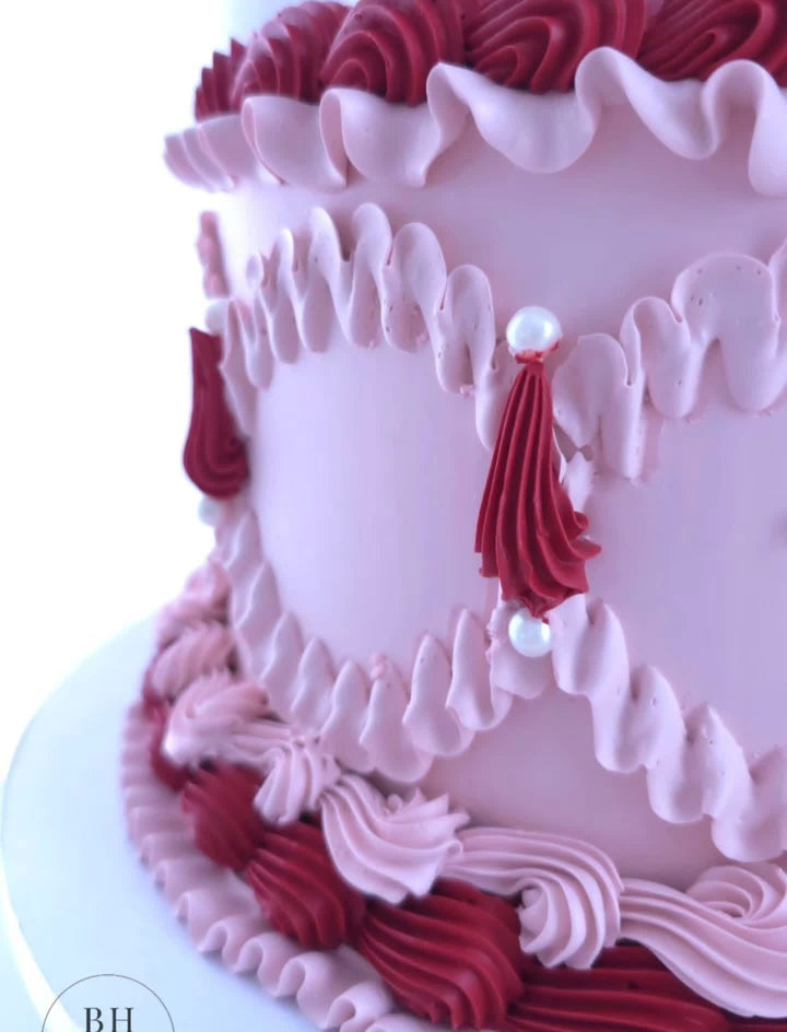 Pearls &amp; Crosses Cake