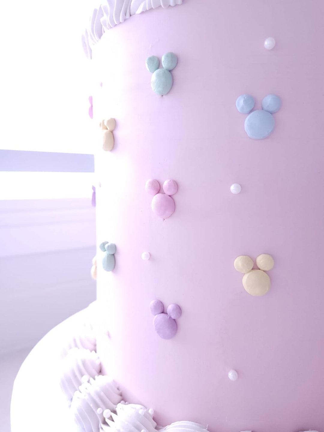 Side view of Once Upon a Castle birthday cake