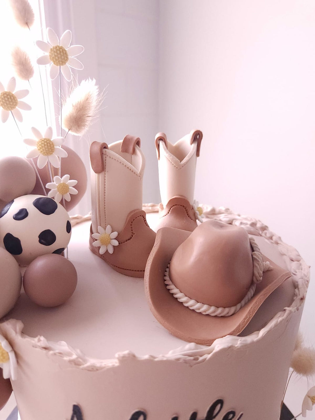Full front view of Little Rodeo birthday cake