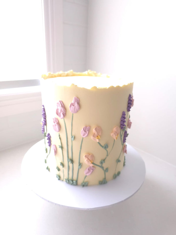 Floral Bloom cake styled for a birthday or thoughtful gift