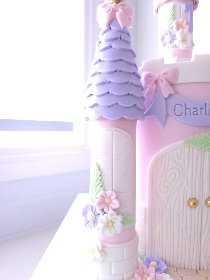 Princess Party Palace cake styled for a fairytale birthday celebration
