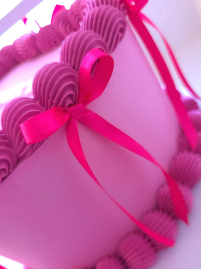 Simple Vintage Heart Cake