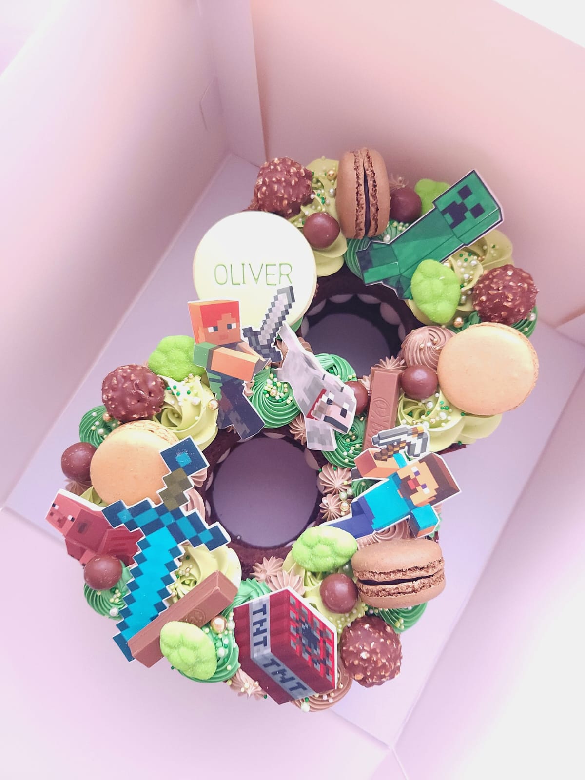 Minecraft Number Cake