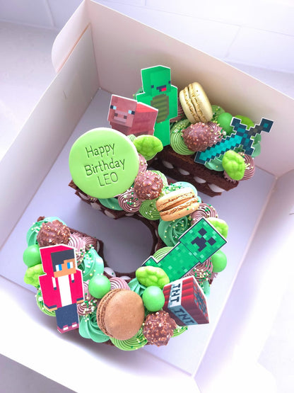 Minecraft Number Cake