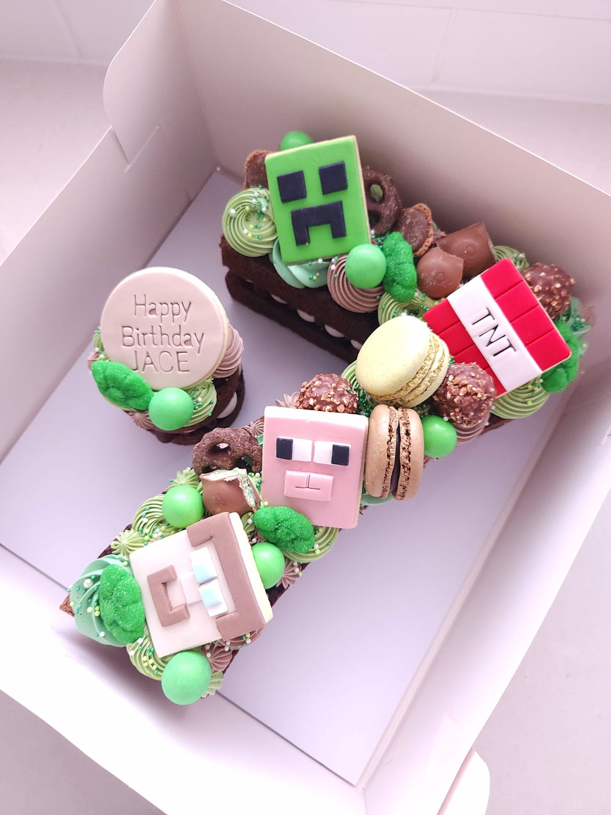 Minecraft Number Cake